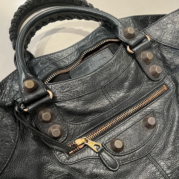 Balenciaga Classic Part Time Bag in Black with Rosegold Hardware - Picture 9 of 14